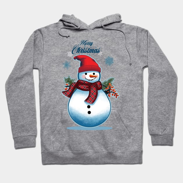 Merry Christmas Snowman Hoodie by Elijah101